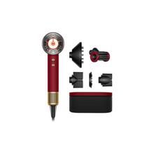 Dyson Supersonic Nural Hair Dryer, Scalp Protect Button, Instant Control, 3 Precise Airflow Settings, 4 Precise Heat Settings, Pause Detect Technology, Red Velvet/Gold | HD16