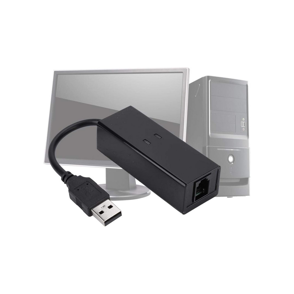 Vipxyc Data Modem, USB 2.0 External Dial Up Voice Fax Data Modem Fit 56K Download Speeds Supports Caller ID for Win7 Win8 Win10 XP