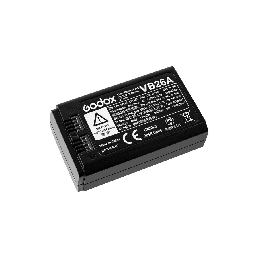 Godox VB26 Rechargeable Lithium-Ion Battery for V1 and V860III Flash Heads 2600mAh