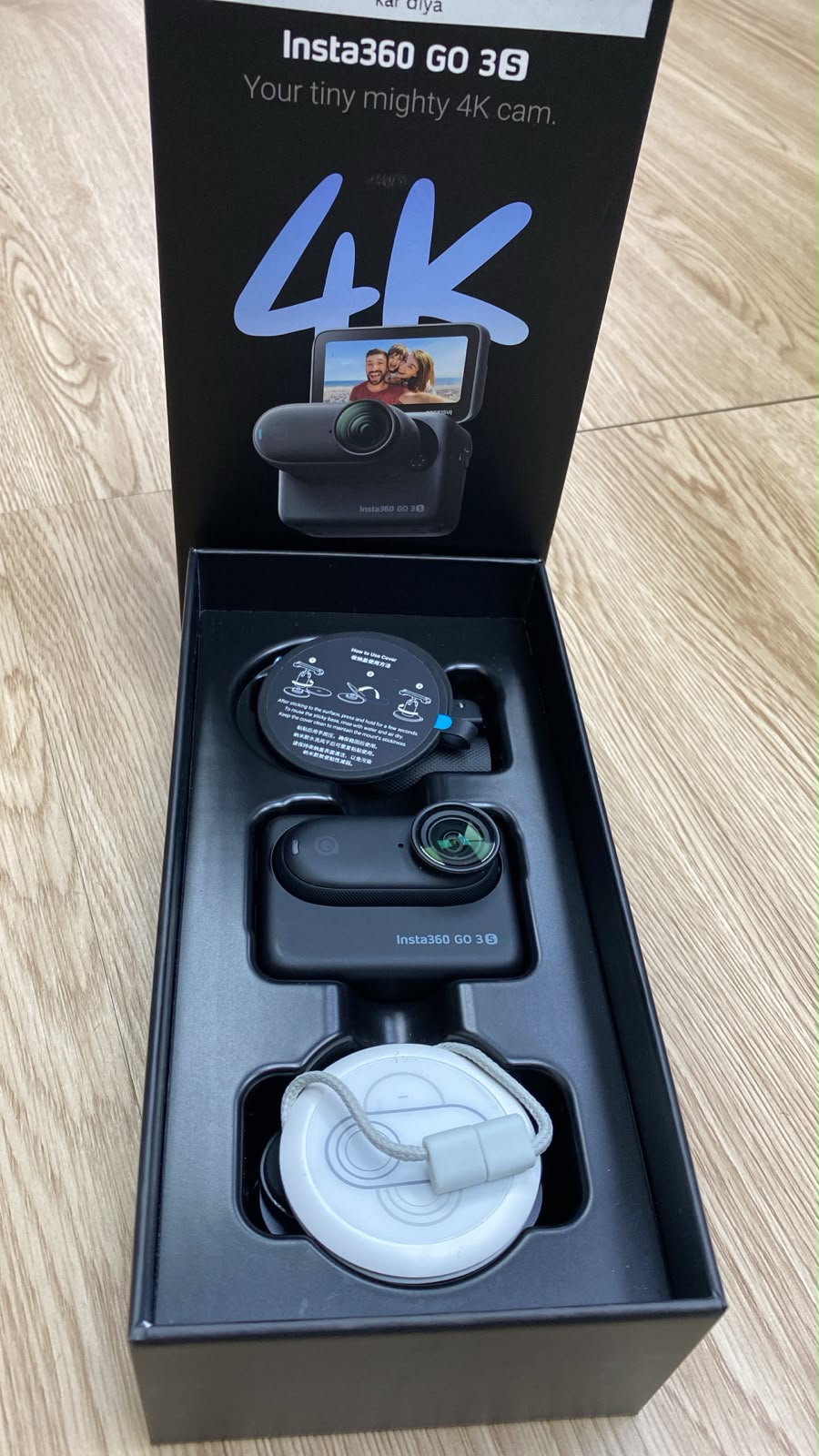 Insta360 GO 3S Midnight Black (128GB) 4K Action Camera - Open Box (100% Fully Working)