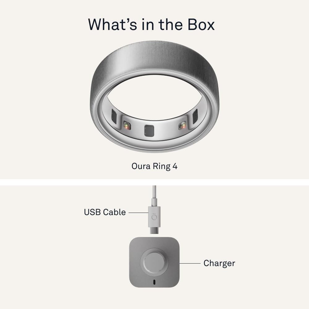 Oura Ring 4 | Smart Ring | Size First with Oura Ring 4 Sizing Kit | Sleep Tracking Wearable - Heart Rate - Fitness Tracker - Up to 8 Days Battery Life