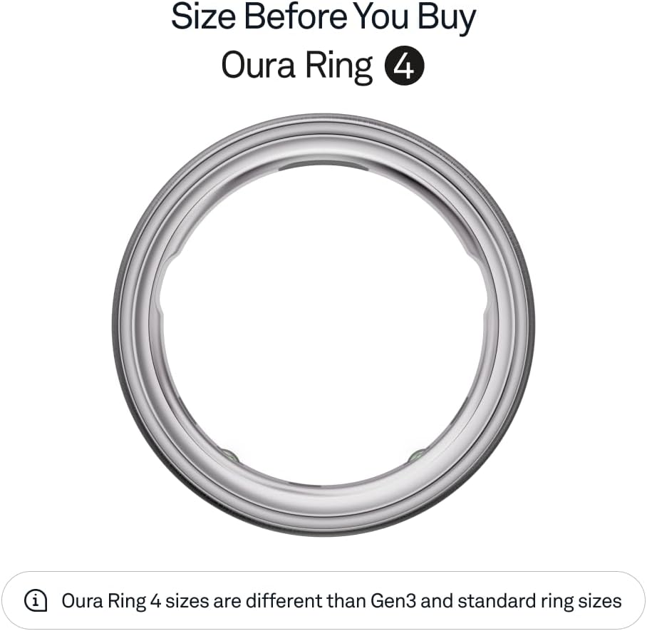 Oura Ring 4 | Smart Ring | Size First with Oura Ring 4 Sizing Kit | Sleep Tracking Wearable - Heart Rate - Fitness Tracker - Up to 8 Days Battery Life
