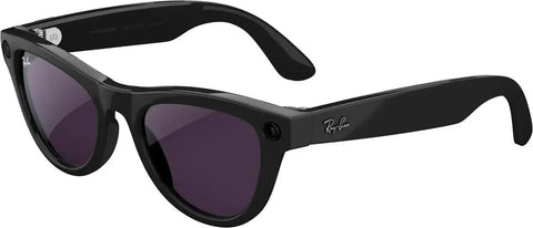 Rayban Meta Skyler Smart Glasses, Integrated Speakers & Microphones, Smart Controls, Meta Ai, Audio, Photo, Video Compatibility, Shiny Black / Clear to Amethyst Transition Lenses | 601/CH52