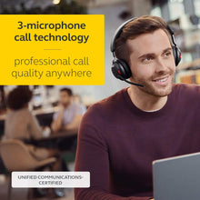 Jabra Evolve2 65 Wireless PC Headset with Charging Stand – Noise Cancelling UC Certified Stereo Headphones With Long-Lasting Battery – USB-A Bluetooth Adapter – Black