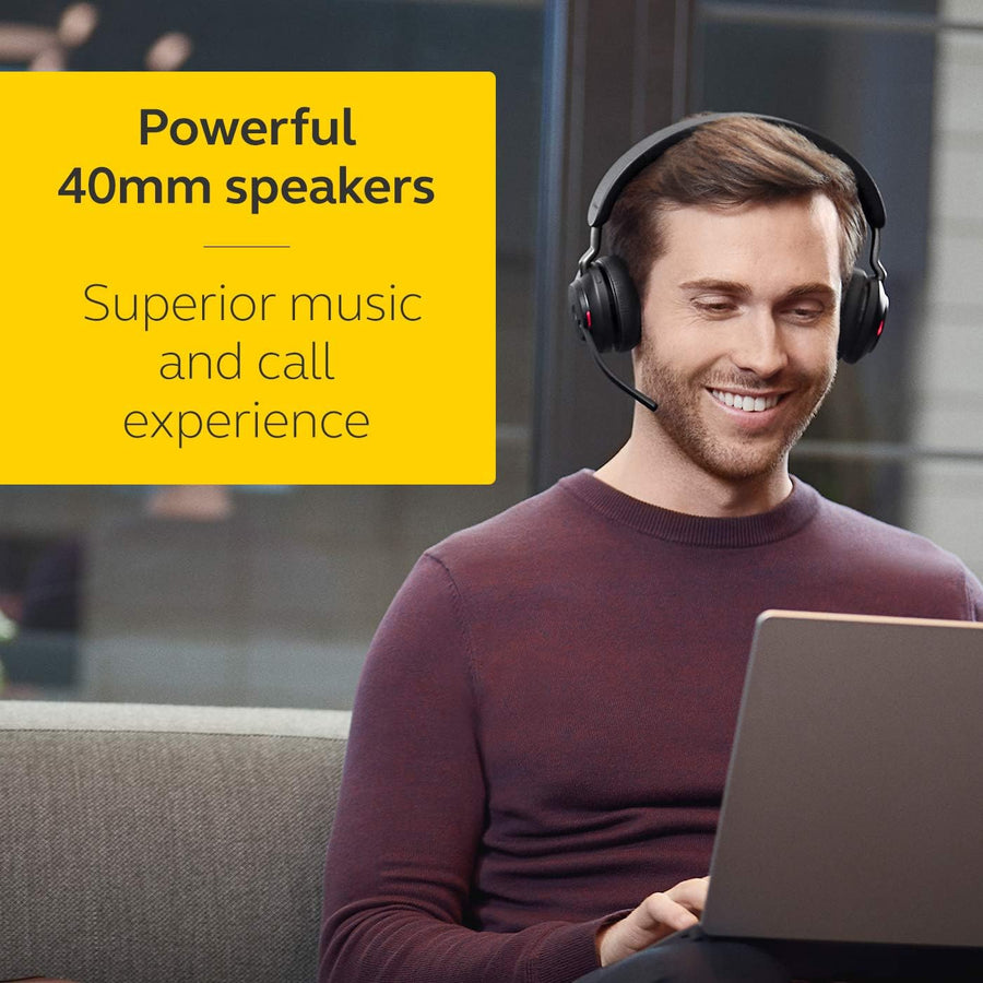 Jabra Evolve2 65 Wireless PC Headset with Charging Stand