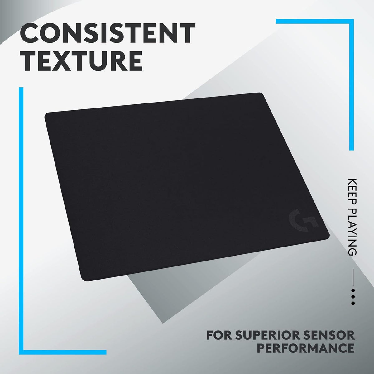 Logitech G740 Large Thick Gaming Mouse Pad, Optimised for Gaming Sensors, Moderate Surface Friction, Non-Slip Mouse Mat, Mac and PC Gaming Accessories, 460 x 600 x 5 mm