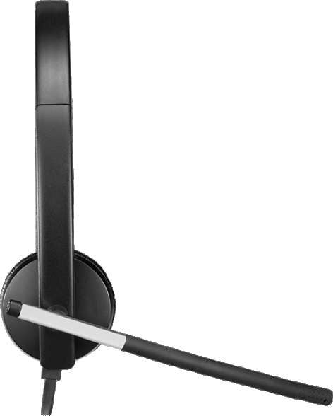 Logitech H650e Wired Headset, Stereo Headphones with Noise-Cancelling Microphone, USB, In-Line Controls, Indicator LED, PC/Mac/Laptop - Black