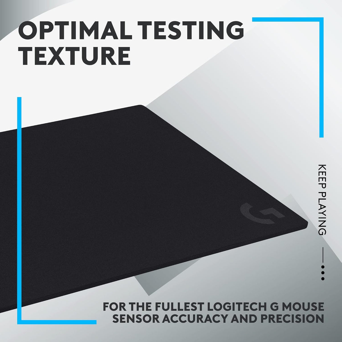 Logitech G740 Large Thick Gaming Mouse Pad, Optimised for Gaming Sensors, Moderate Surface Friction, Non-Slip Mouse Mat, Mac and PC Gaming Accessories, 460 x 600 x 5 mm