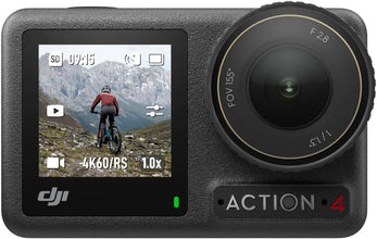 DJI Osmo Action 4 Standard Combo - 4K/120fps Waterproof Action Camera with 1/1.3-Inch Sensor, 10-bit & D-Log M Color Performance, Long-Lasting Battery
