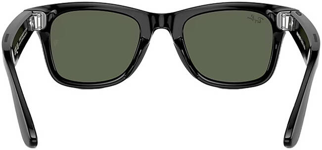 Meta Ray-Ban Wayfarer (Large) 53/22/155 Smart Glasses Shiny Black