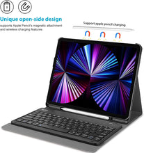 ProCase for iPad Pro 11 Keyboard Case 2022 2021 2020 2018, Slim Shell Lightweight Cover with Magnetically Detachable Wireless Keyboard for iPad Pro 11 Inch 4th 3rd 2nd 1st Gen -Black