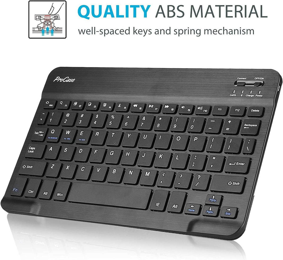 ProCase for iPad Pro 11 Keyboard Case 2022 2021 2020 2018, Slim Shell Lightweight Cover with Magnetically Detachable Wireless Keyboard for iPad Pro 11 Inch 4th 3rd 2nd 1st Gen -Black