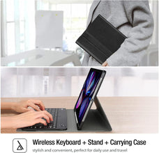 ProCase for iPad Pro 11 Keyboard Case 2022 2021 2020 2018, Slim Shell Lightweight Cover with Magnetically Detachable Wireless Keyboard for iPad Pro 11 Inch 4th 3rd 2nd 1st Gen -Black