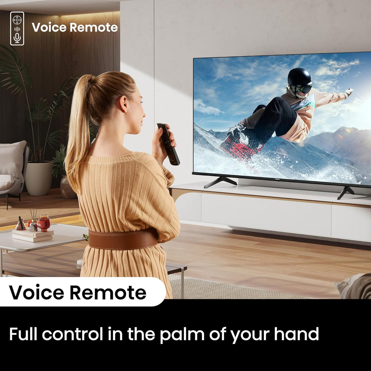 Hisense 65 inch QLED Smart TV E7N-Quantum Dot Colour, AI Picture, Dolby Vision, Dolby Atmos, Share to TV, Voice Control, Filmmaker Mode, Youtube, Netflix, Disney+ and Shahid, 65E7N (2024 UAE Version)