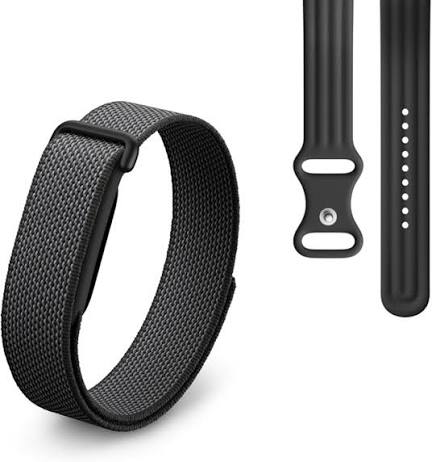 Google Fitbit Air Screenless Fitness & Health Tracker – Heart Rate, Sleep & Activity Monitoring, AI-Powered Coaching, Up to 7 Days Battery (Obsidian) - Open Box (100% Fully Working) Google