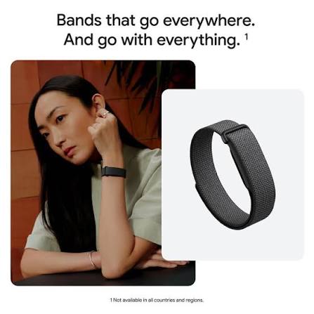 Google Fitbit Air Screenless Fitness & Health Tracker – Heart Rate, Sleep & Activity Monitoring, AI-Powered Coaching, Up to 7 Days Battery (Obsidian) - Open Box (100% Fully Working) Google