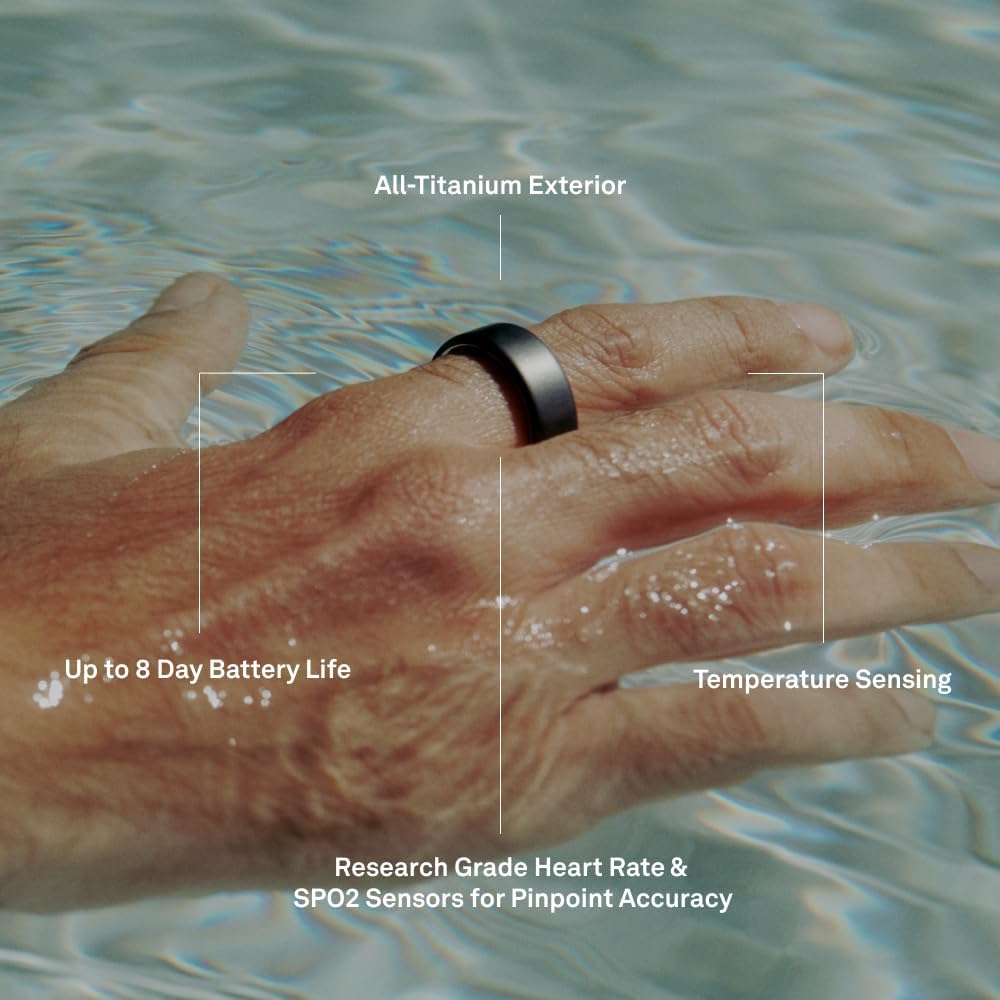 Oura Ring 4 | Smart Ring | Size First with Oura Ring 4 Sizing Kit | Sleep Tracking Wearable - Heart Rate - Fitness Tracker - Up to 8 Days Battery Life